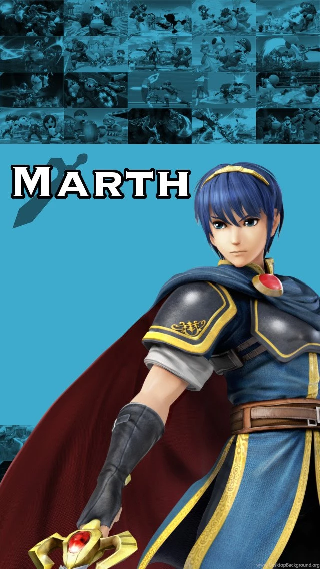 Smash 4 iPhone Wallpapers Marth By Happymasksales On DeviantArt