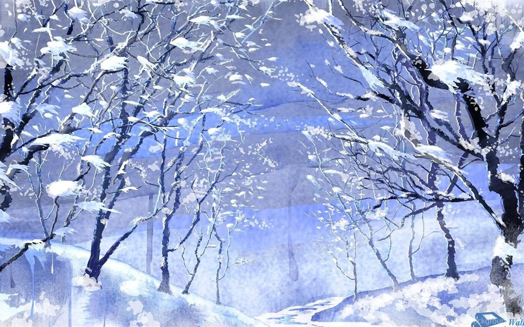 1440x900 Hd Beautiful Winter Woods View Backgrounds