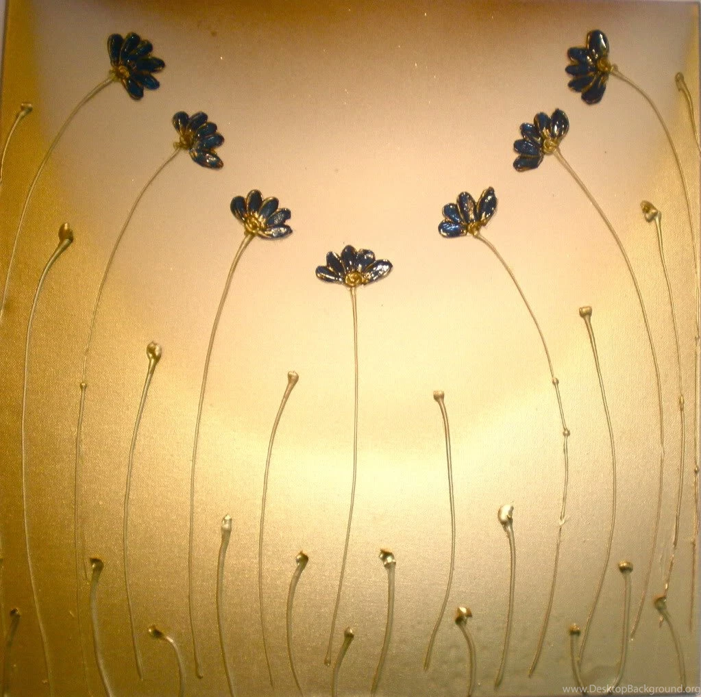 Peaceful Poppies' Mixed Media On Canvas. FREE UK P+P