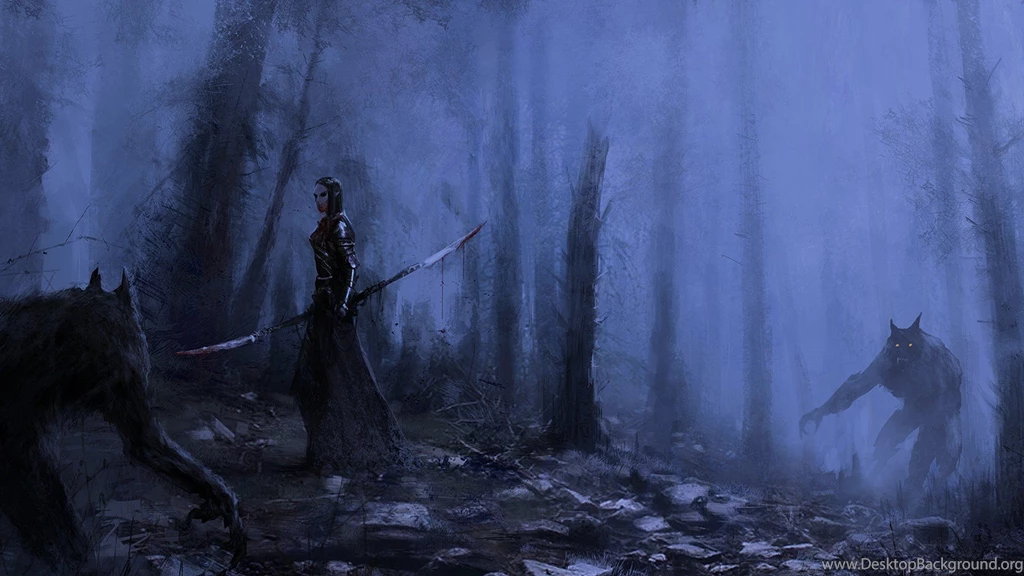 Full HD Wallpapers Vampire Werewolf Forest Mist, Desktop ...