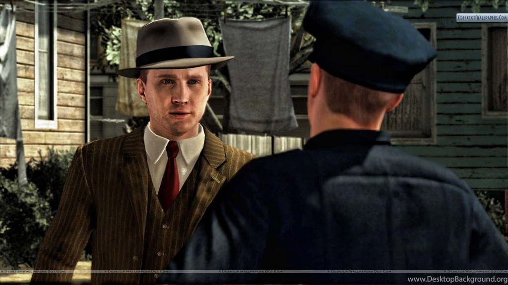 L.A. Noire Talking With Police Officer Wallpapers