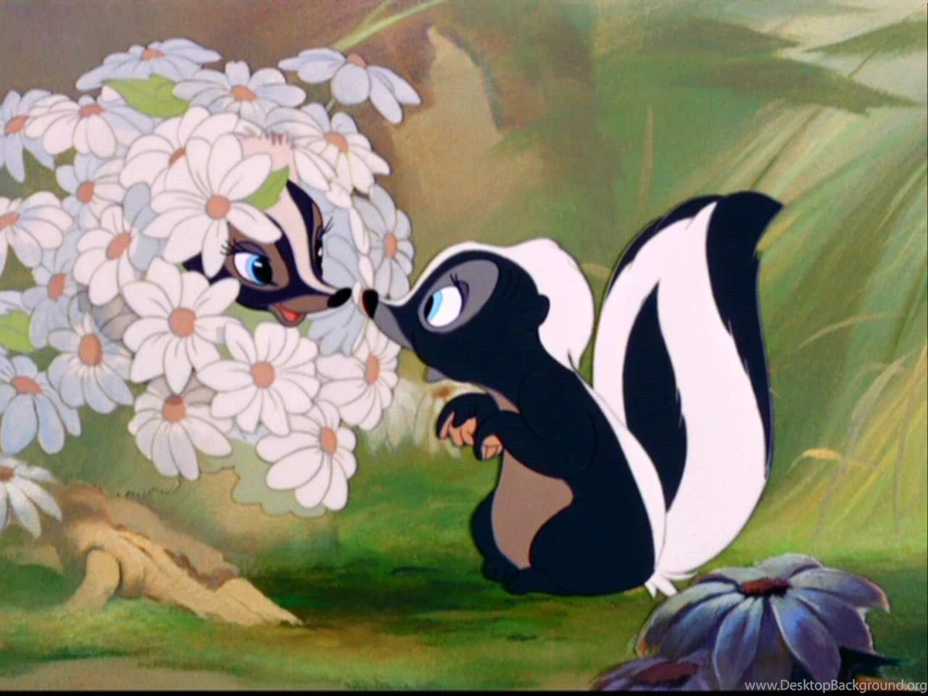 Bambi Flower The Skunk Wallpaper.