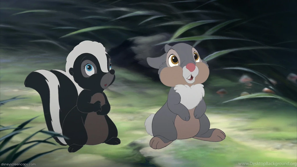 Bambi Flower The Skunk Wallpaper.