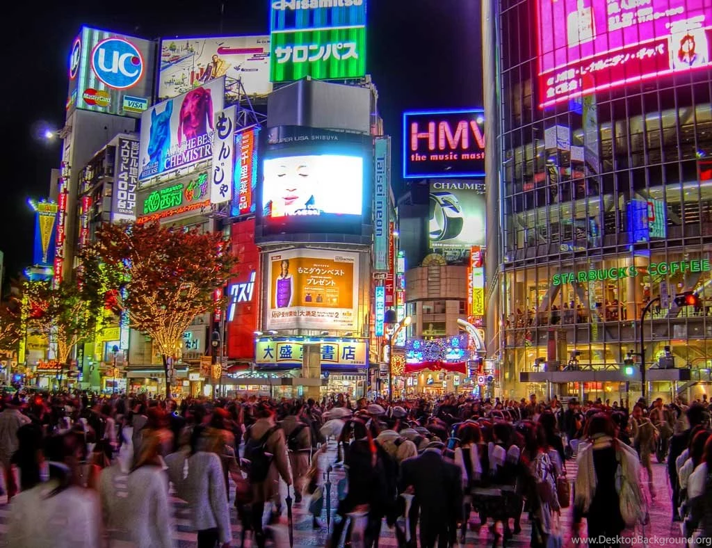 Shibuya At Night Photo