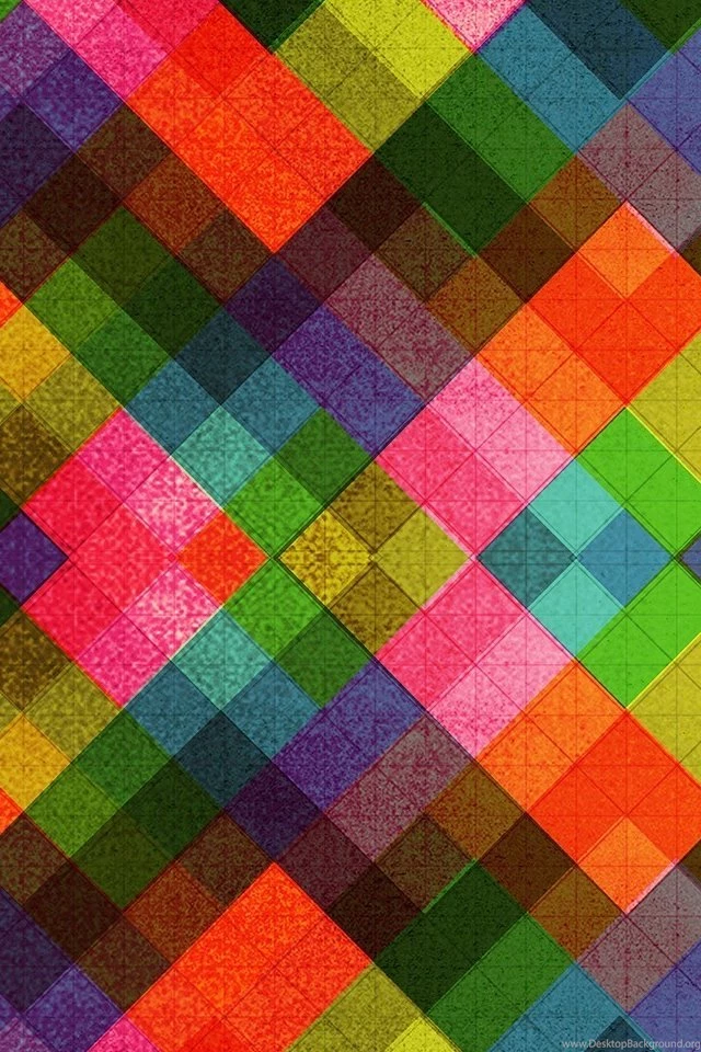 Multicolored Tile Pattern Abstract iPhone 4s Wallpapers Download ...