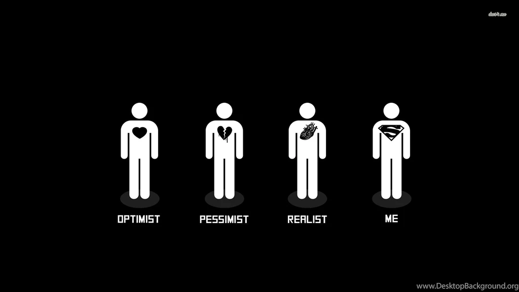Different Types Of People, Optimist, Pessimist, Realist, Superman ...