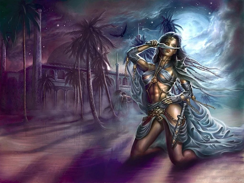 Arab Girl Wallpapers Covers The Face With A Dagger Falling On His ...