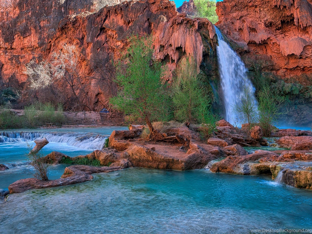 Havasu Falls, Arizona,usa Desktop Wallpaper Backgrounds ...