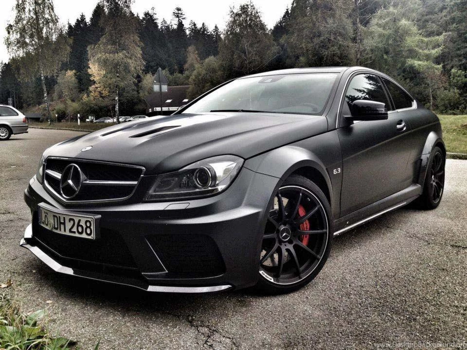 Black Mercedes Benz Wallpaper, C63 AMG, Wheels, Road, HD Backgrounds