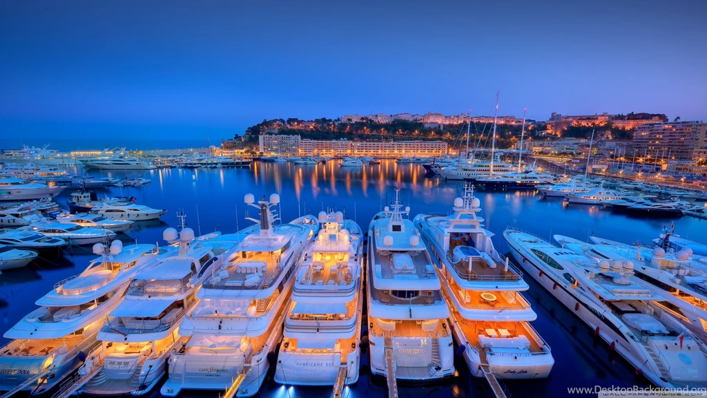 Yachts At Night HD Desktop Wallpapers : High Definition : Mobile