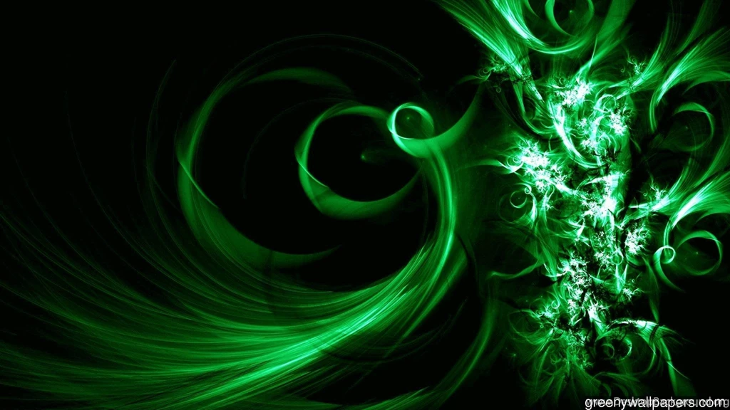 3d Abstract Lime Green Mint 1600x900