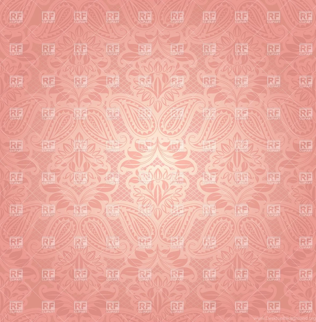 Ornate Floral Wallpapers Pink Backgrounds With Vintage Pattern ...