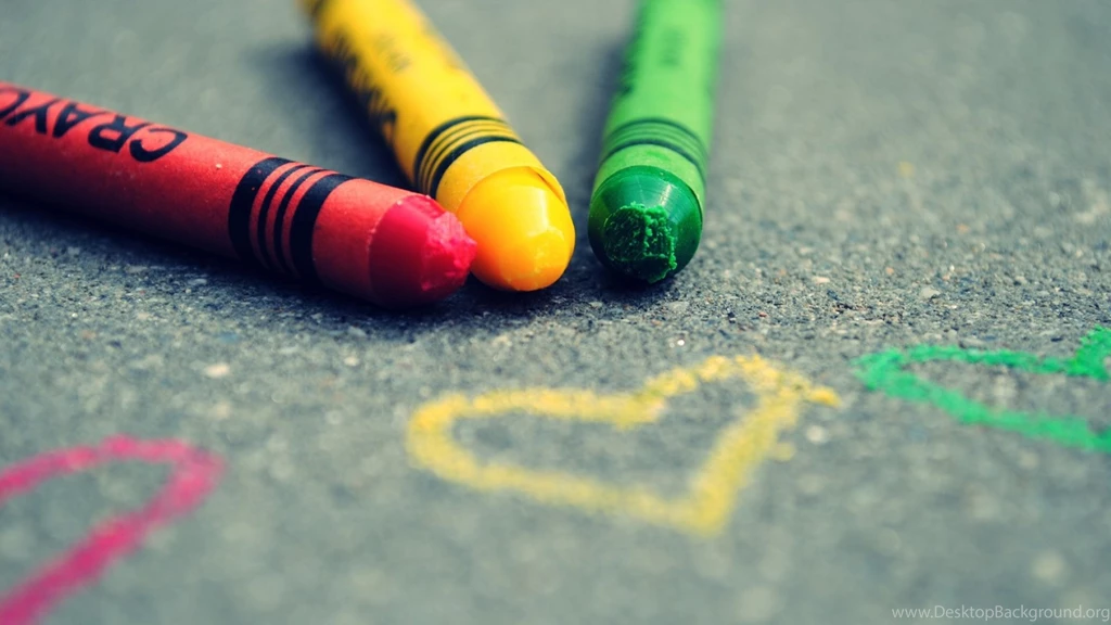 Download Wallpapers 1920x1080 Crayons, Pencil, Drawing, Asphalt ...