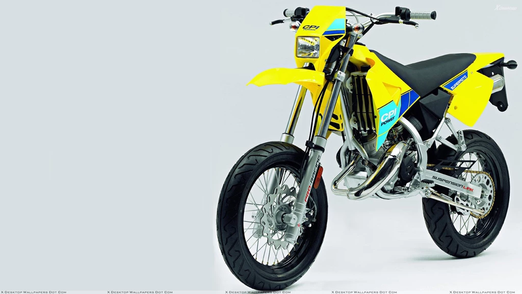 CPI Supermoto 50 In Yellow Front Side Pose Wallpapers