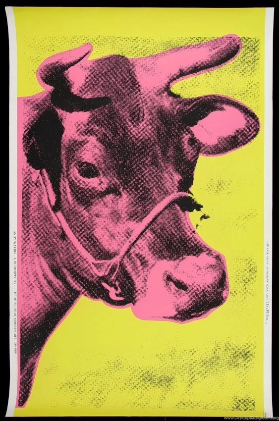 532: Andy Warhol Cow Wallpapers   Pink Version : Lot 532