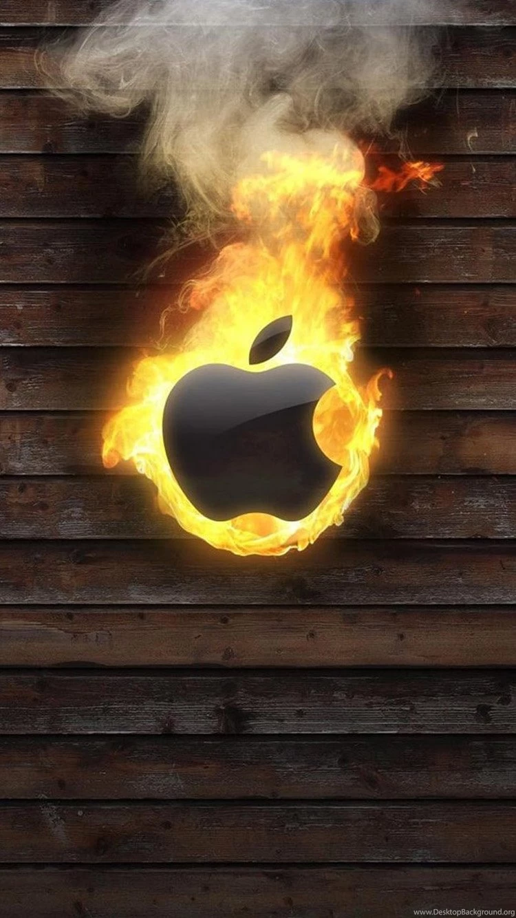 Burning Apple LOGO iPhone 6 Wallpapers