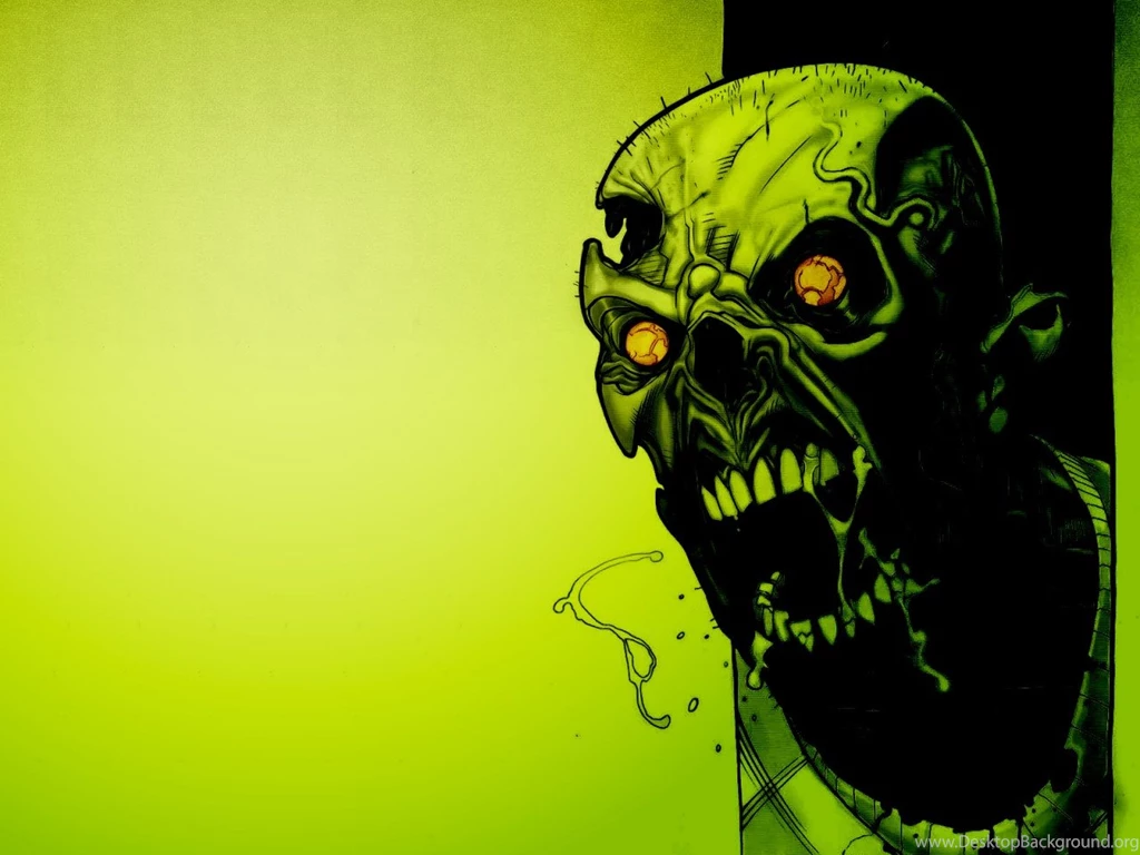 Wallpapers Red Head Hello Door Green Eyes Zombie Scary Horror X Hd ...