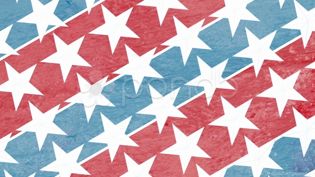 Red White And Blue Stars Loop Textured Stock Video 12426918