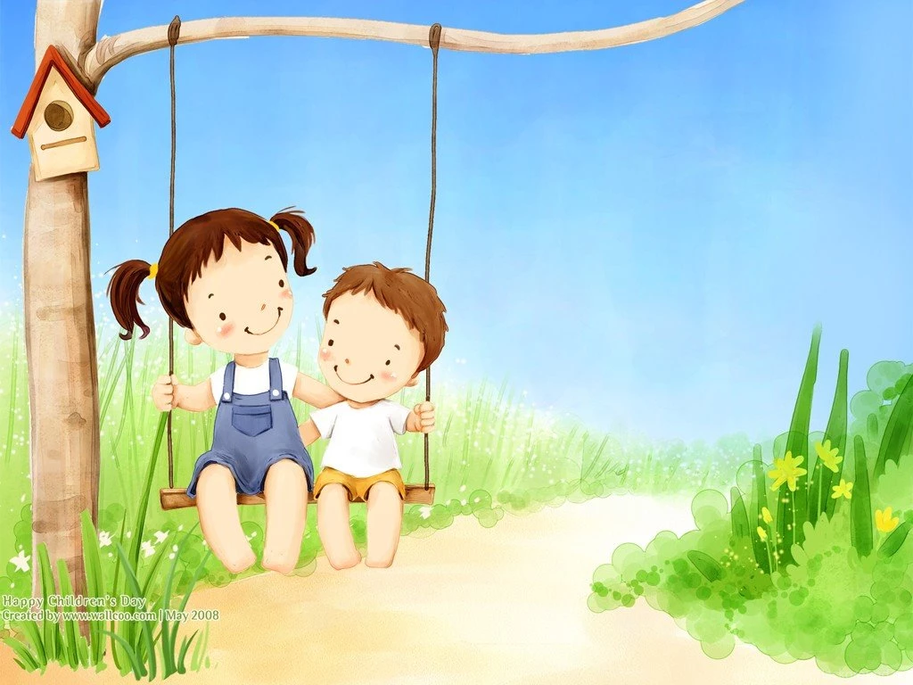 Illustration Art Of Lovely Children 1024x768 NO.28 Desktop ...
