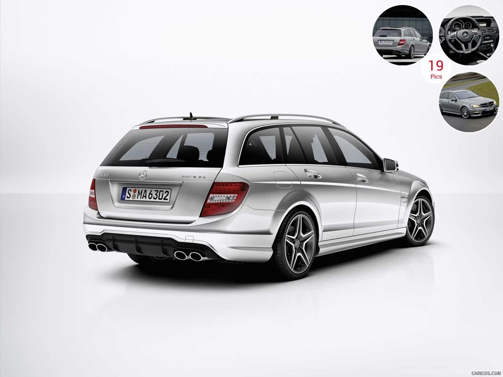 2012 Mercedes Benz C63 AMG Estate Rear Angle
