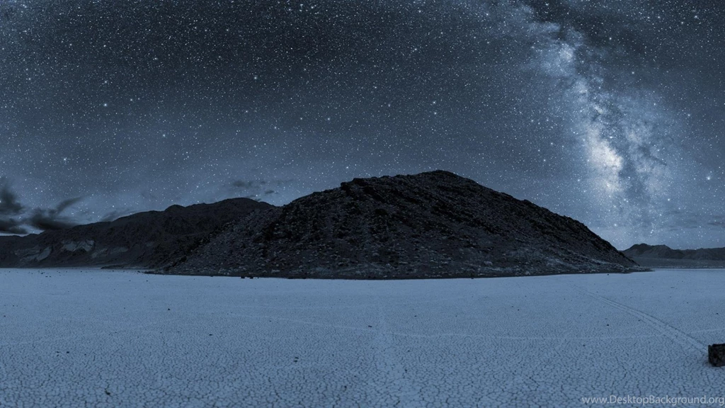 Death Valley Midnight Nature Hills Sand Stars Sky Hd Wallpapers ...