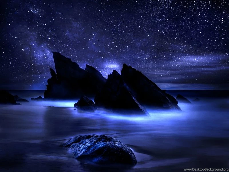 Beautiful Midnight Dark Night Oceanscape – Abstract Photography HD ...