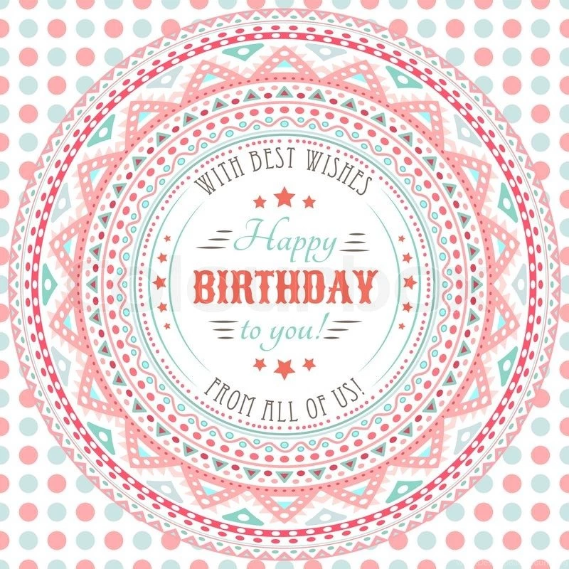 Funny Cute Happy Birthday Card. Typography Letters Font Type ...
