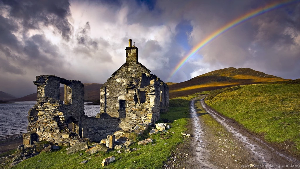 1920x1080 Rainbow Over Hills Wallpapers