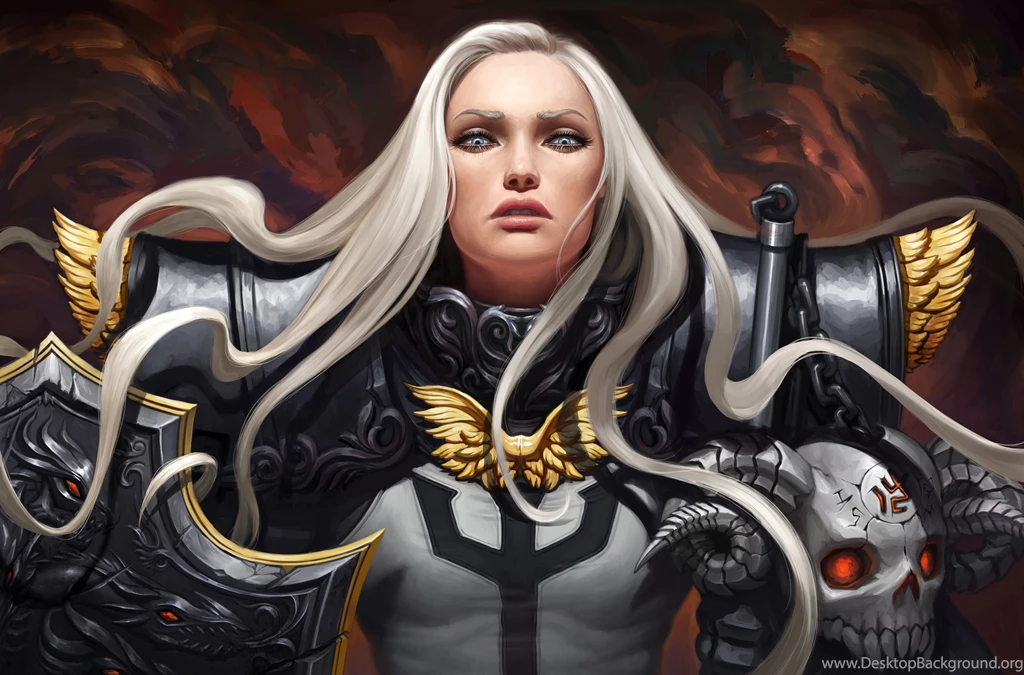 Wallpapers Woman, Skull, Warrior, Knight, Diablo 3, Diablo ...