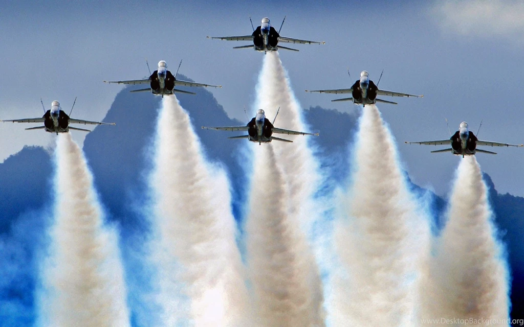 Cool Hd Blue Angels Demostration Wallpapers