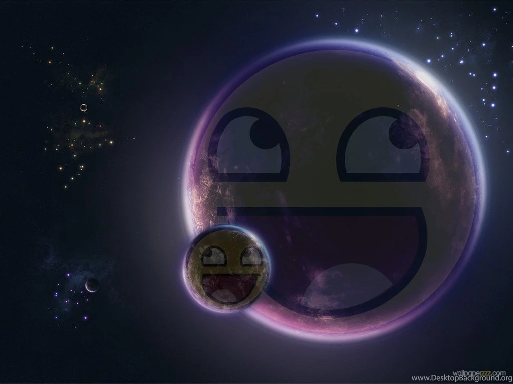 Download Awesome Smiley As Planets Wallpaper—Free Wallpapers