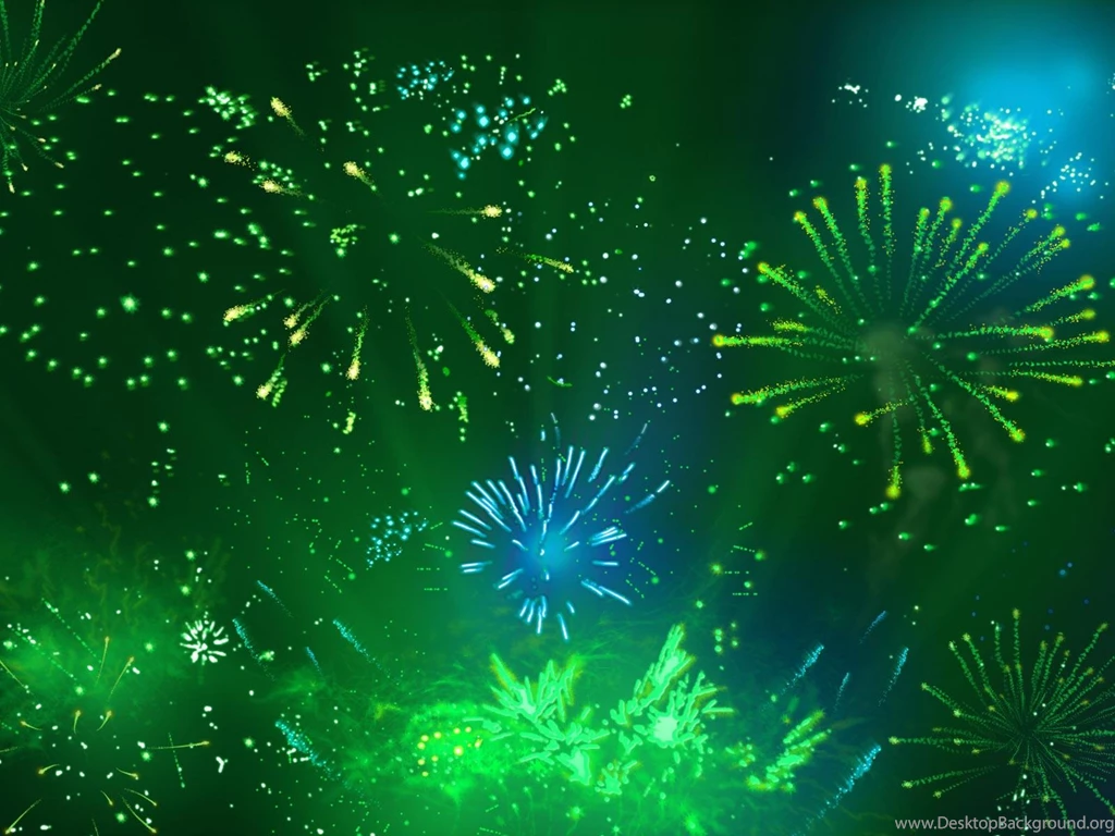 New Year Fireworks 2012 Green Hd Wallpapers 1600x1200 For 17/19 ...