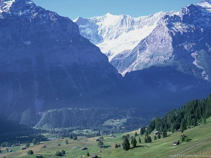 Beautiful Mountians, Snow Capped Mountain Peaks Wallcoo.net