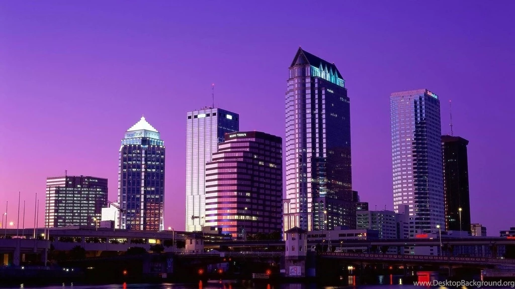 Twilight Tampa Florida Sky Skyscrapers