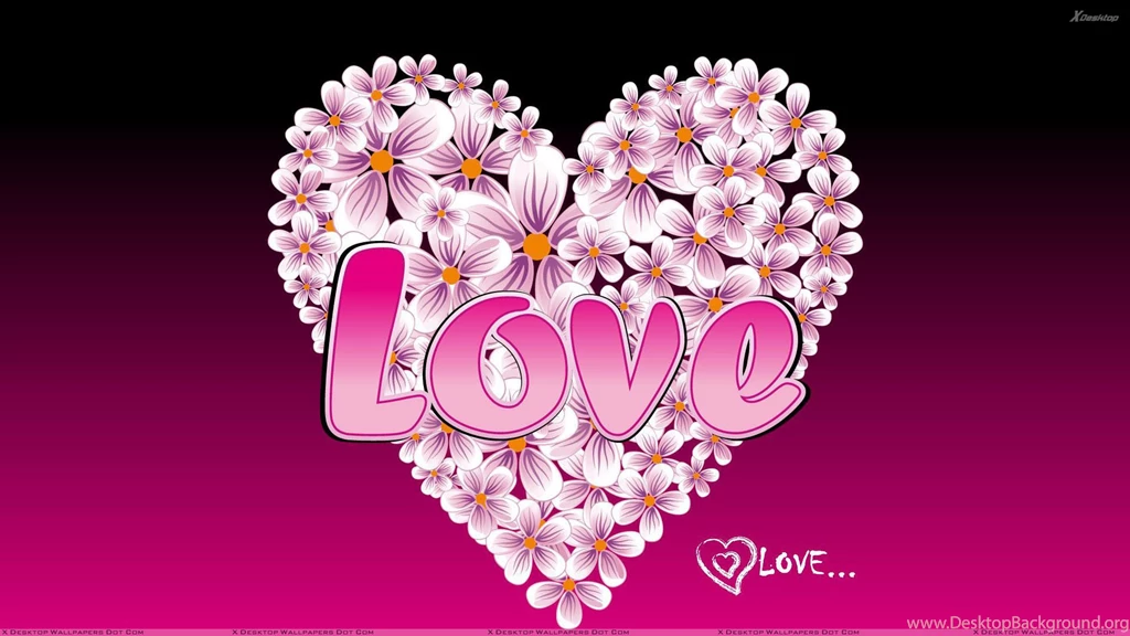 Pink Love Heart And Pink Backgrounds Wallpapers