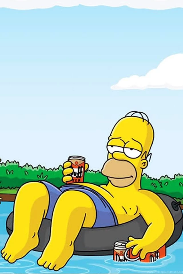 Wallpapers Simpsin Cartoon Hero Homer Simpson In Swimming Pool ...