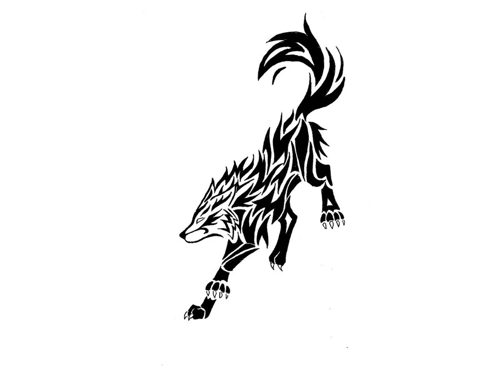 Wallpapers Anime Woman Shoulder Tattoo Wolf Tribal Design 67481.6 ...