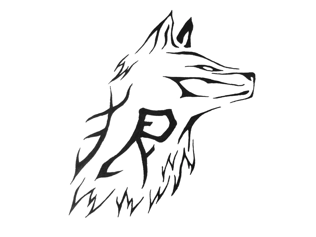 Free Designs Tribal Face Of The Wolf Wallpapers