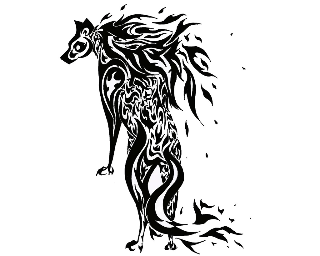 Tribal Wolf Tattoo Design Wallpapers