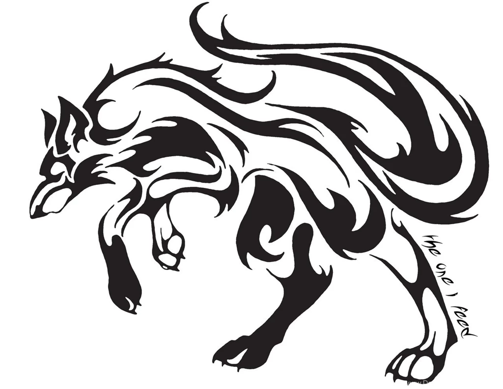 Tribal Wolf Tattoos Designs And Ideas 4