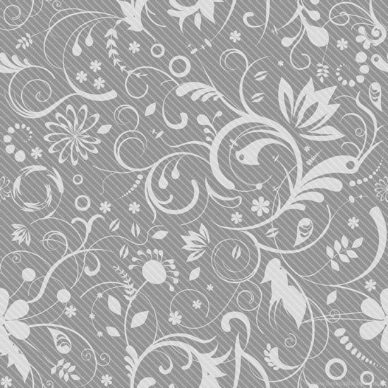 Floral Pattern On Gray Backgrounds