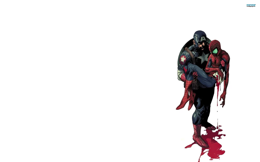 Wallpapers Captain America And Spider Man Cartoon 2560x1600 ...