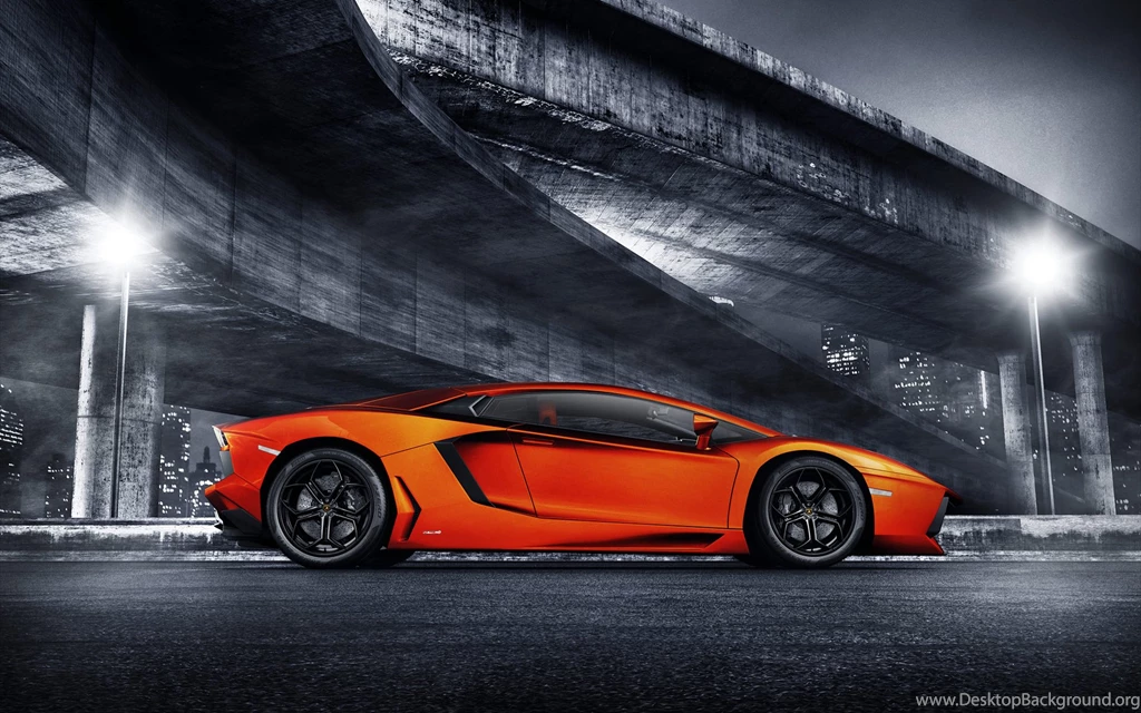 Orange Lamborghini Aventador Wallpapers