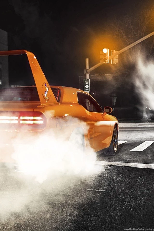 Light Cars Roads Dodge Challenger Burnout Wallpapers