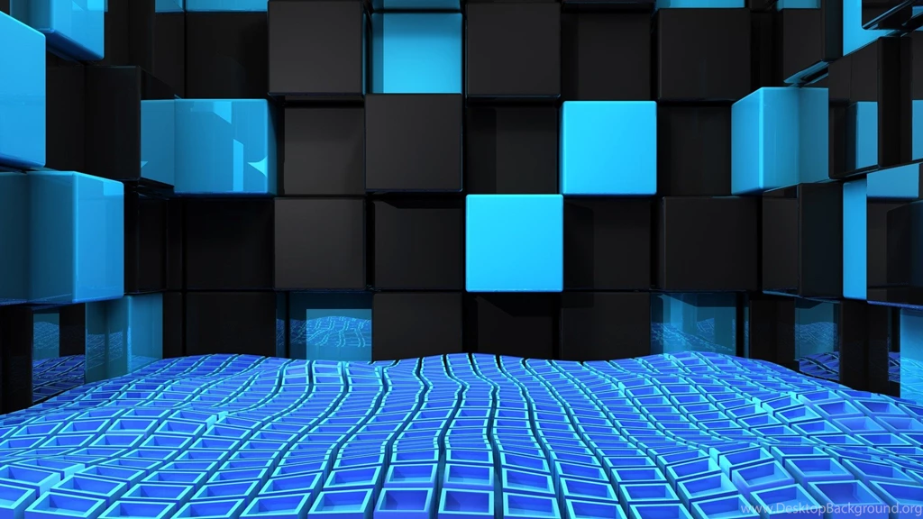 Cube Wallpaper, Black And Blue HD Wallpapers