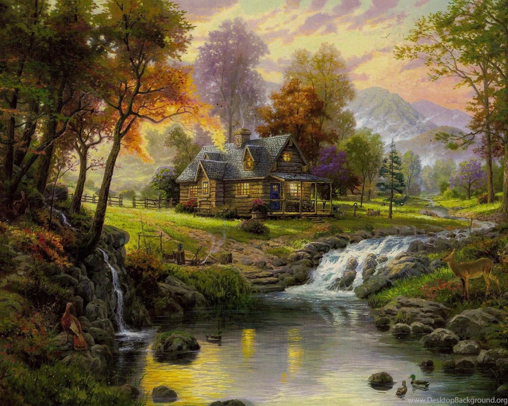 Wallpapers Pictorial Art Thomas Kinkade Image