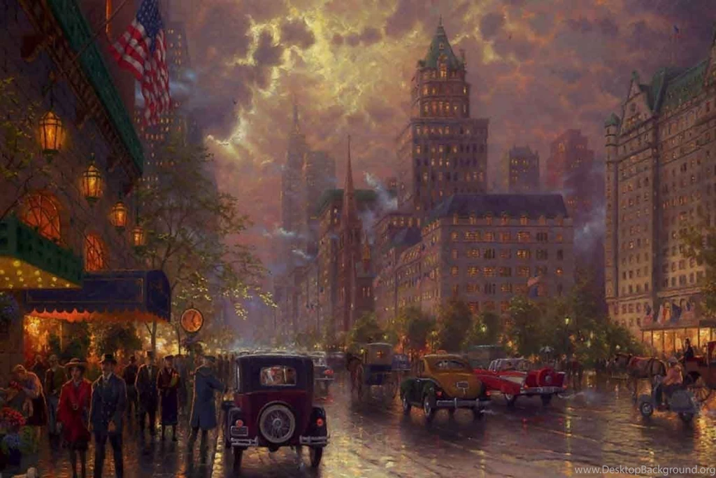 Thomas Kinkade New York 5th Avenue Wallpapers 1200x800 ...