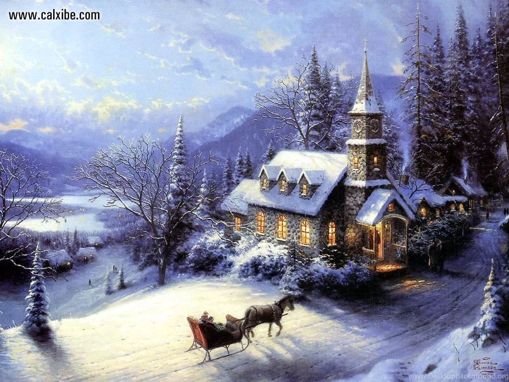 Thomas Kinkade Christmas Wallpapers
