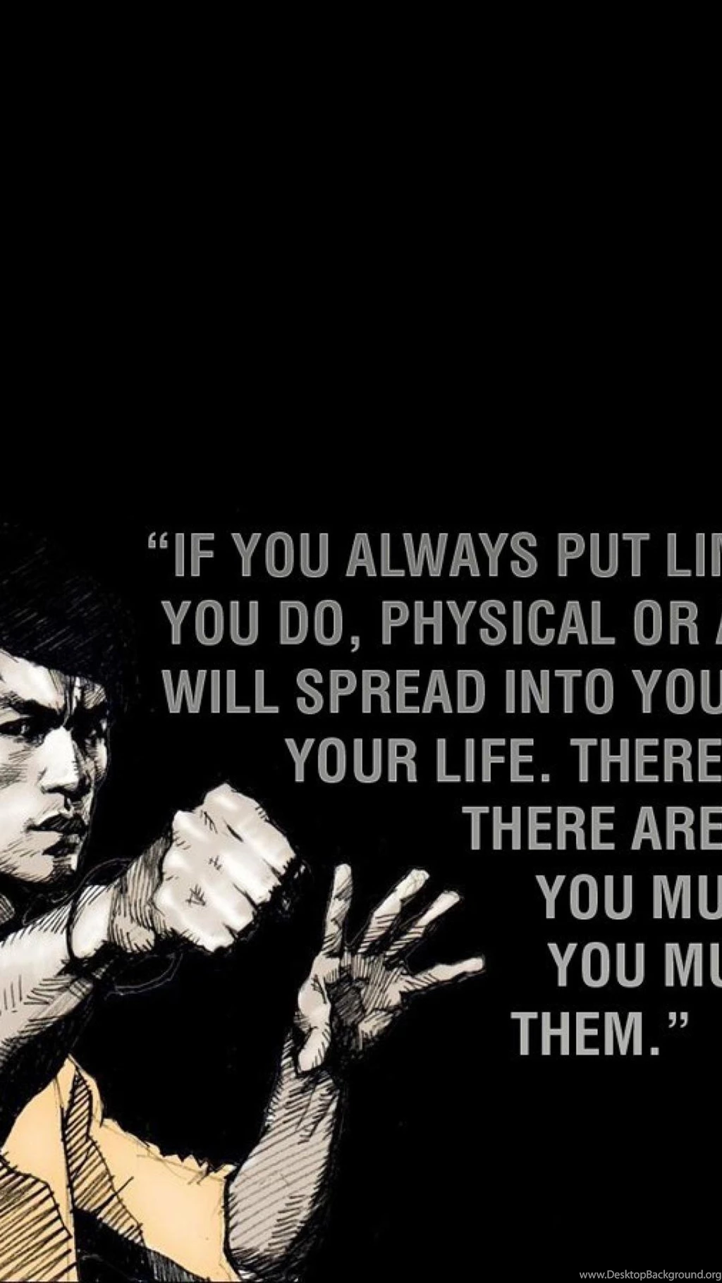 Bruce Lee Text Wallpapers