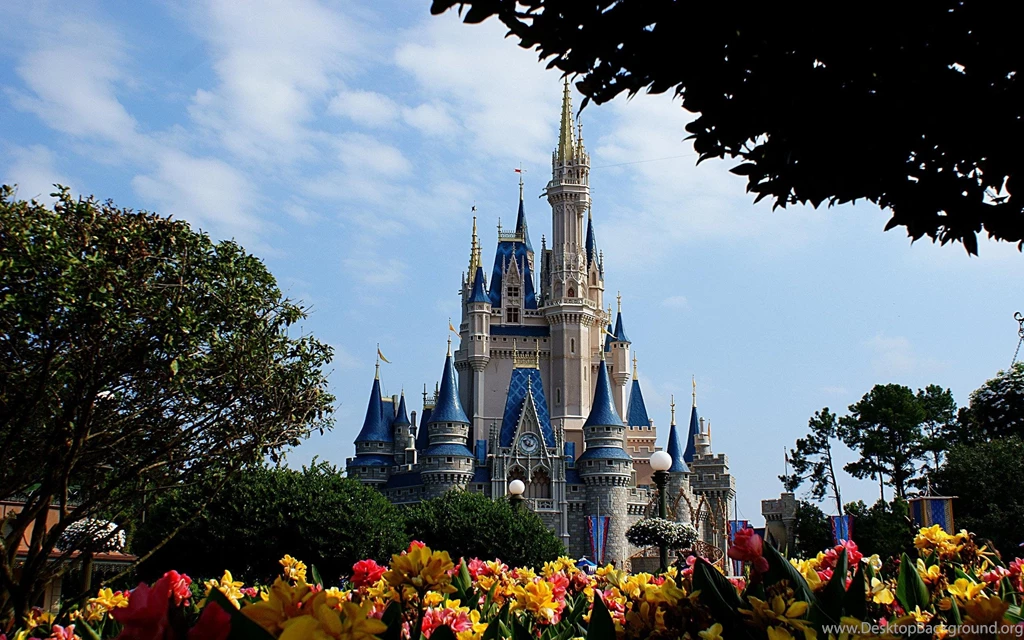 Cinderella's Castle Of Dreams~ Wallpaper,trees HD Wallpaper,view ...